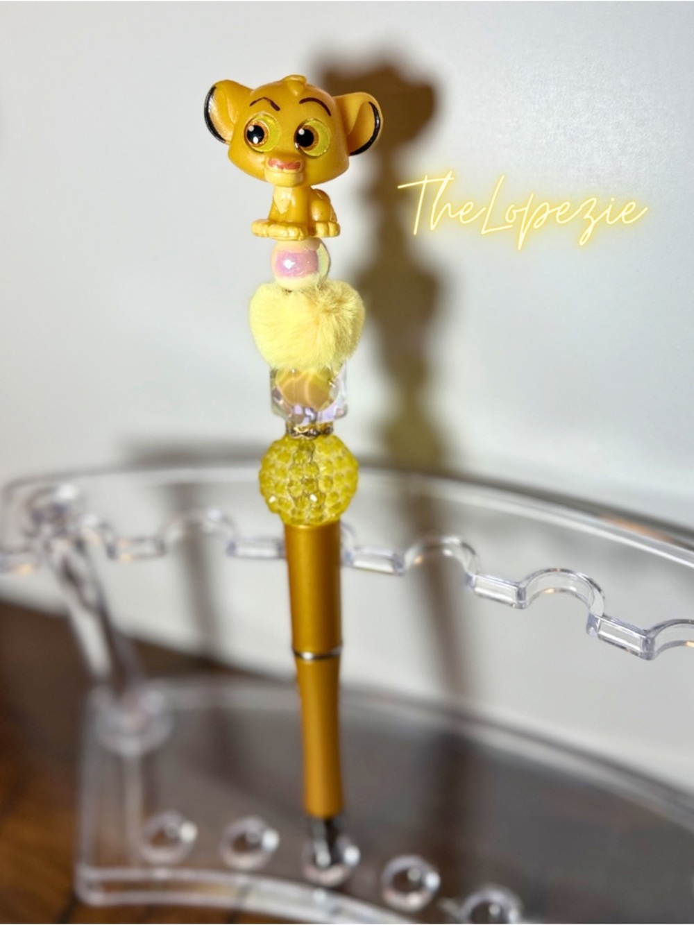 Handmade Simba inspired Beaded Pen